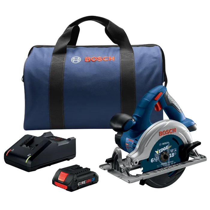 BOSCH 18V 6-1/2 In. Blade-Left Circular Saw Kit with (1) CORE18V® 4 Ah Advanced Power Battery