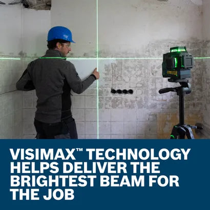 BOSCH 12V Max 360⁰ Connected Green-Beam Three-Plane Leveling and Alignment Laser with (1) 12V Battery