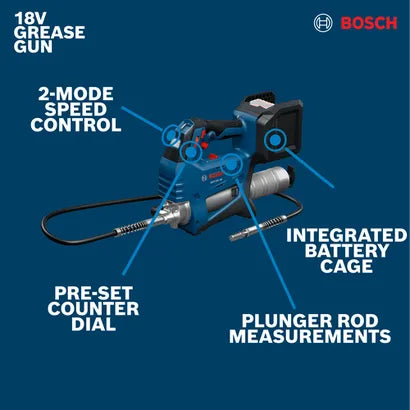 BOSCH 18V Grease Gun Kit With Battery And Charger