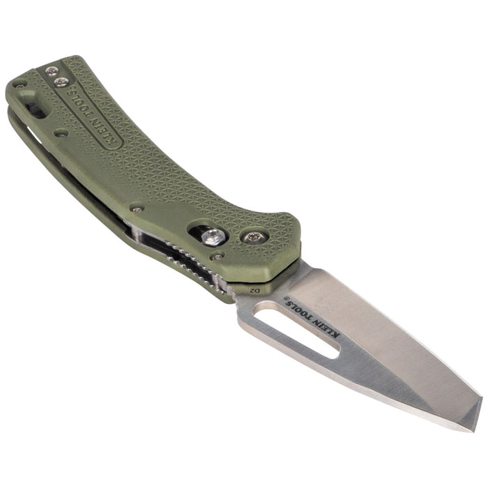 KLEIN TOOLS Cuchillo Resurgence Tanto Blade KTO con mango verde musgo