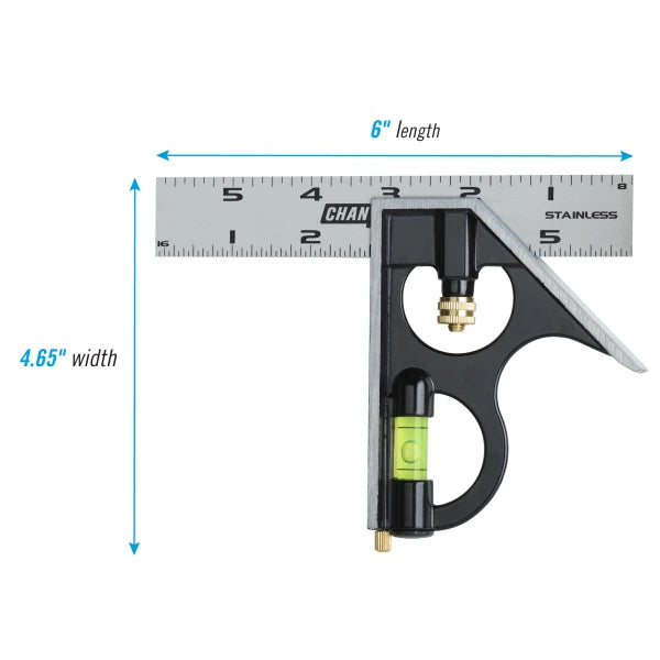 CHANNELLOCK 6" Combination Square