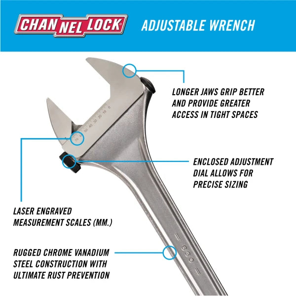 CHANNELLOCK 30" Adjustable Wrench