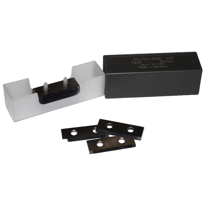 Oliver Machinery Box of 10 - 30 x 12 x 1.5 40°  TC Carbide Insert Blade with 4 corner breaks on each blade
