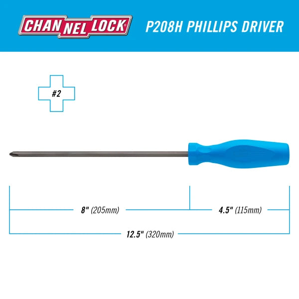 CHANNELLOCK PHILLIPS® #2 x 8" Screwdriver