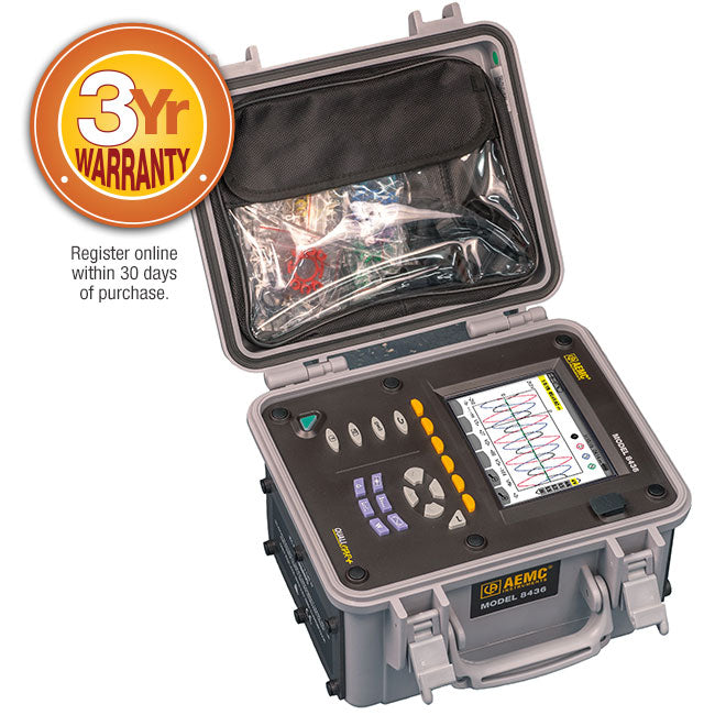 AEMC 2136.43 PowerPad® III Model 8436 (No Sensors - Waterproof IP67)
