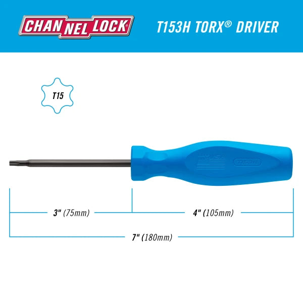 CHANNELLOCK TORX® T15 X 3" Screwdriver