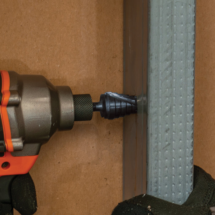 KLEIN TOOLS 3 PC. Premium All Purpose Quick Release Step Bit Kit