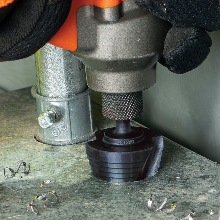 KLEIN TOOLS Step Drill Bit, Quick Release, Double Spiral Flute, 7/8 to 1-3/8-Inch