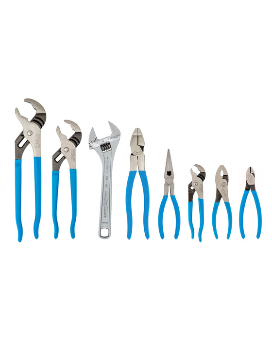 CHANNELLOCK 8PC V-Jaw Pliers Set with Wrench