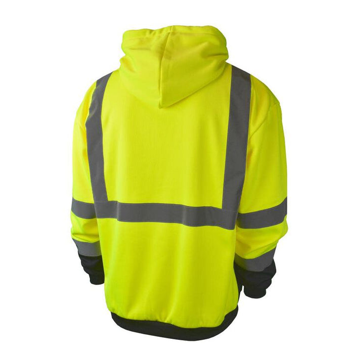 Radians RADWEAR Class 3 Yellow Blocked Zippered Hooded Sweatshirt