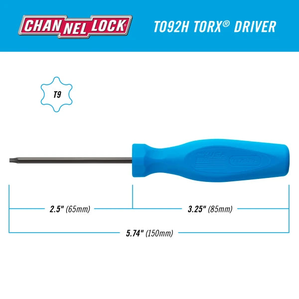 CHANNELLOCK TORX® T9 X 2.5" Screwdriver