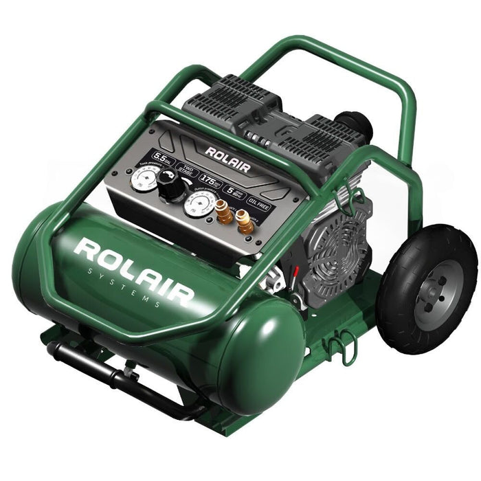 Rolair 5 Gal 2HP 5 CFM 2-Stage 175 PSI Electric Wheeled Compressor