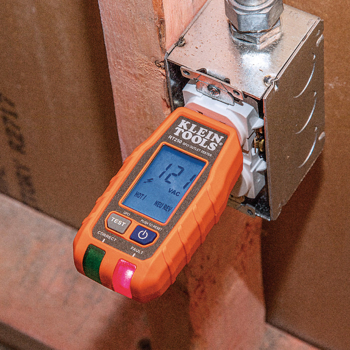 KLEIN TOOLS GFCI Receptacle Tester w/ LCD