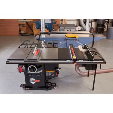 Industrial 5HP, 1ph, 230v Cabinet Saw with 36” Industrial T-Glide Advance Rip Fence, Rails & Extension Table  ICS51230-ATGI36