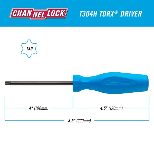 CHANNELLOCK TORX® T30 X 4" Screwdriver
