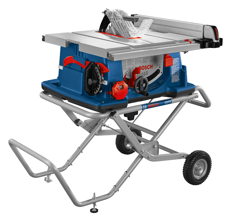 BOSCH 10" Worksite Table Saw w/ GRAVITY-RISE™ Wheeled Stand