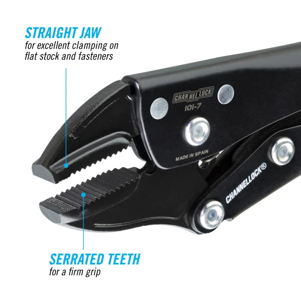 CHANNELLOCK 7" Locking Pliers, Straight