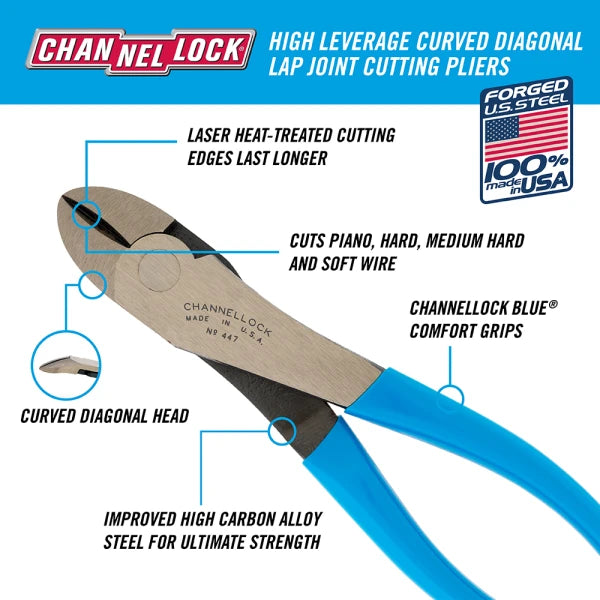 CHANNELLOCK 8" HL Diag Cutting Plier