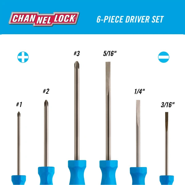 CHANNELLOCK 6pc Standard Screwdriver Set