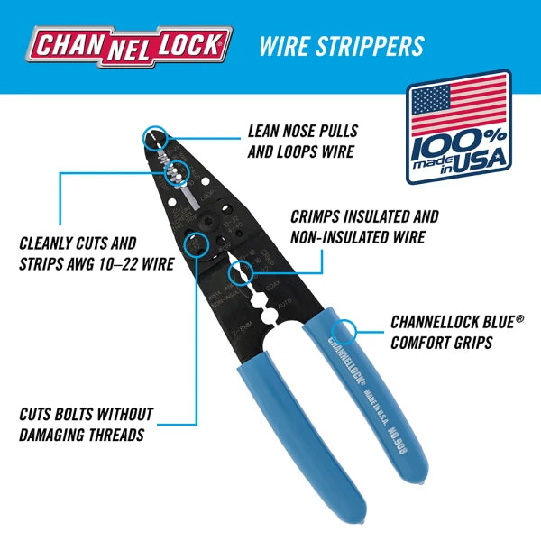 CHANNELLOCK 8" Wiring Tool Stripper