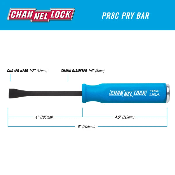 CHANNELLOCK 8-inch Pry Bar, 1/4" x 4"
