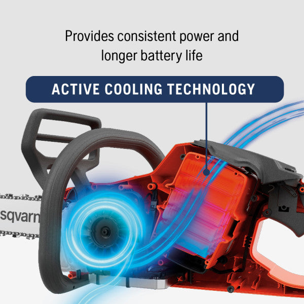 Husqvarna Power Axe 435i 16 inch 40V Battery Powered Cordless Chainsaw, 7.5 Ah Battery and Charger Included 970718224