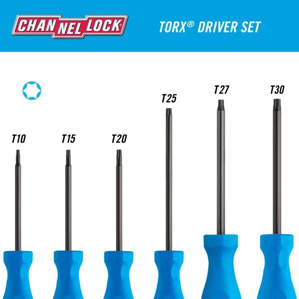 CHANNELLOCK 6pc Standard TORX® Driver Set