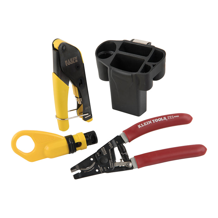 KLEIN TOOLS Coax Cable Installation Kit w/ Hip Pouch