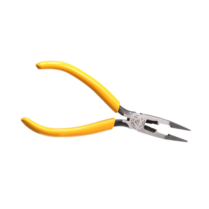 KLEIN TOOLS 7" Long Nose High Leverage Side Cutting/Connector Crimping Pliers