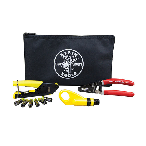 KLEIN TOOLS Coax Cable Installation Kit w/ Zipper Pouch