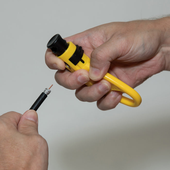 KLEIN TOOLS Coax Cable 2-Level Radial Stripper