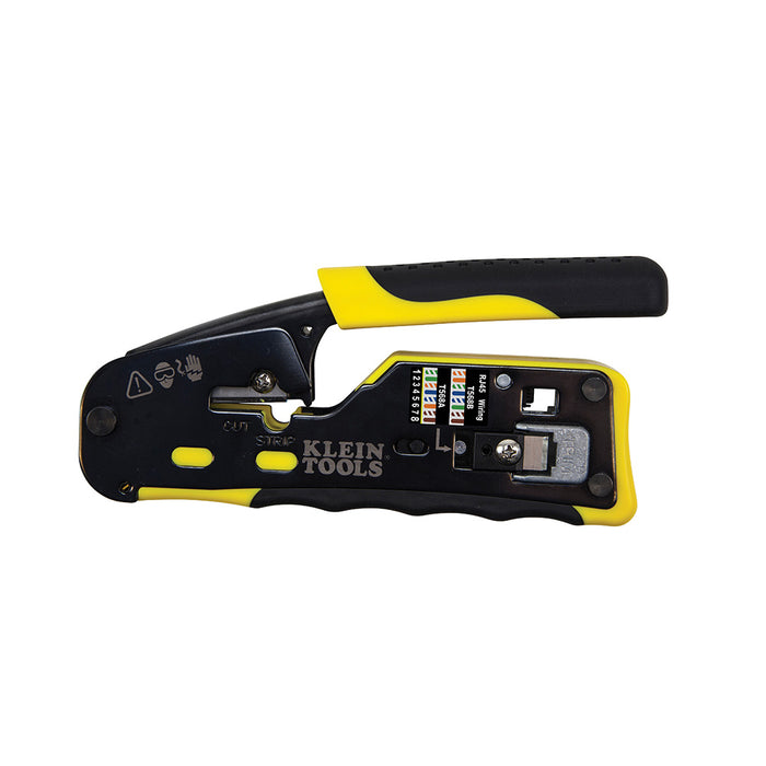 KLEIN TOOLS Ratcheting Cable Crimper / Stripper / Cutter For PASS-THRU™