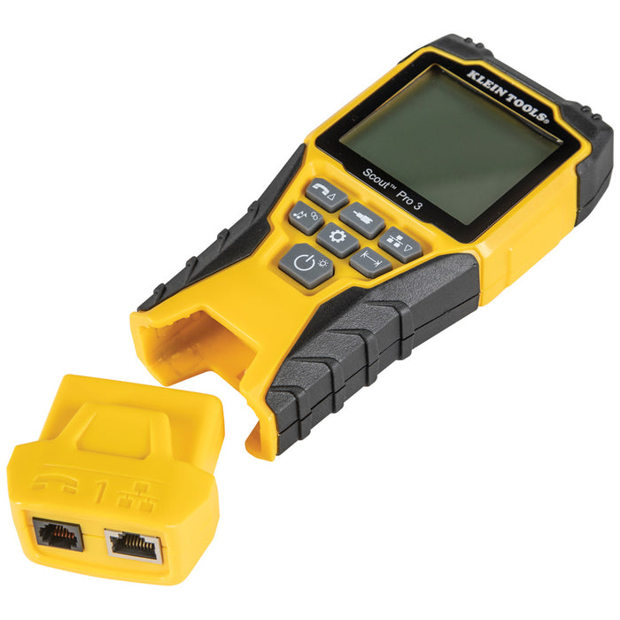 KLEIN TOOLS Cable Tester Kit w/ SCOUT® Pro 3 Tester, Remotes, Adapter, Battery