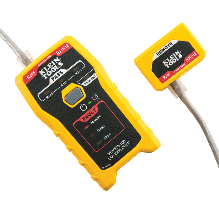 KLEIN TOOLS Network Cable Tester, LAN EXPLORER® Data Cable Tester w/ Remote
