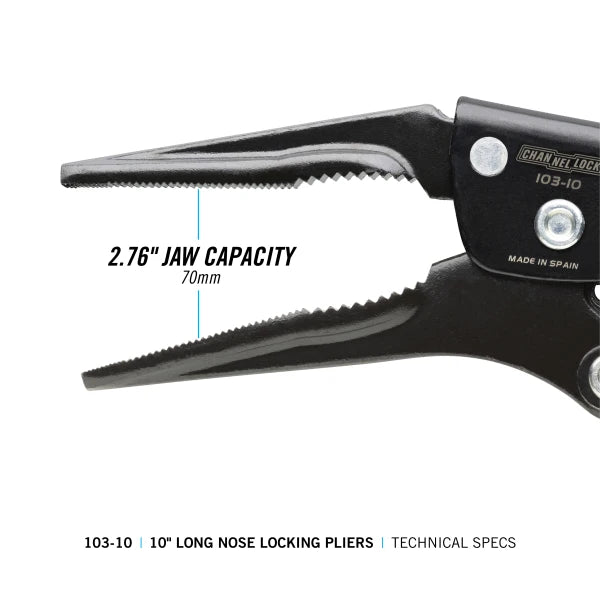 CHANNELLOCK 10" Long Nose Locking Pliers