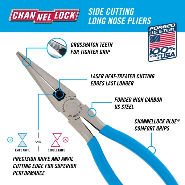 CHANNELLOCK 8" Long Nose Plier