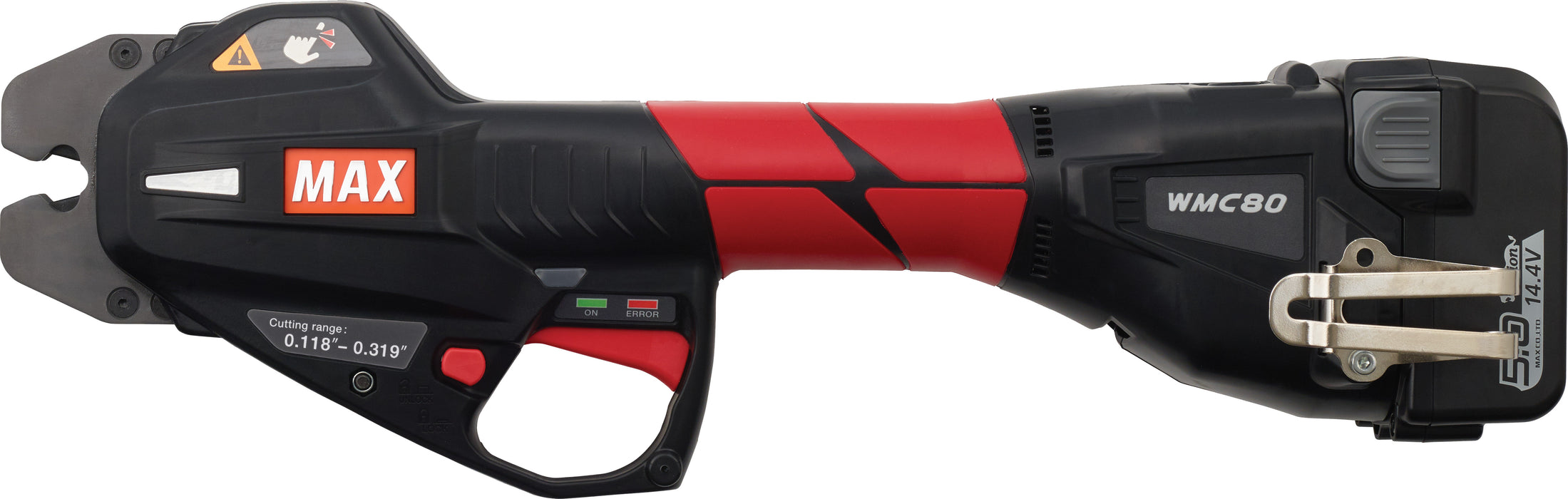 WMC80 MAX Cordless Wire Mesh Cutter: Cuts W1.4 (10GA.) up to W8 (2/0.5GA) mesh