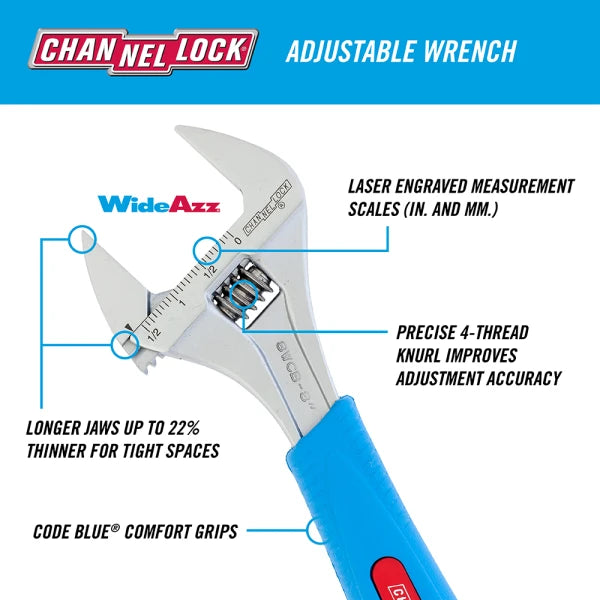 CHANNELLOCK 6" Adjustable Wrench
