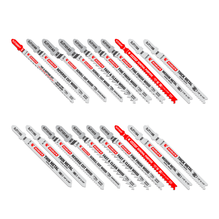 DIABLO 20 PC. T-Shank Jig Saw Blade Set For Wood & Metal