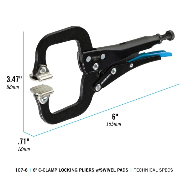 CHANNELLOCK 6" C-Clamp Locking Pliers