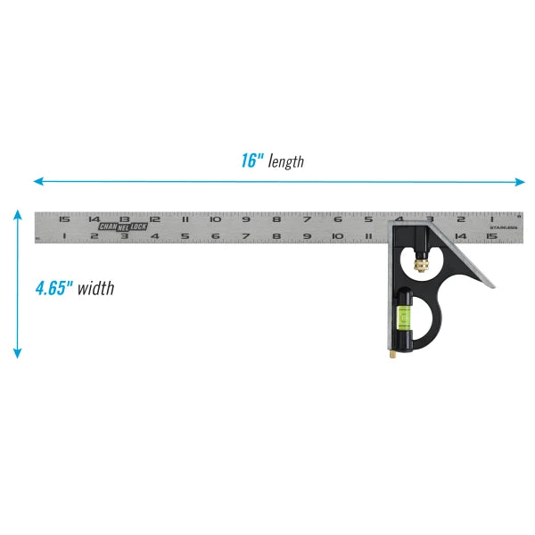 CHANNELLOCK 16" Combination Square