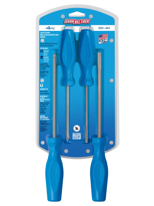 CHANNELLOCK 4pc Standard Screwdriver Set