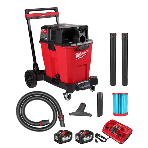 MILWAUKEE M18 FUEL™ Kit de aspiradora en seco/mojado de doble batería de 12 galones