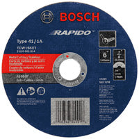 BOSCH 6" .040" 7/8" Arbor Type 1A (ISO 41) 60 Grit Rapido™ Fast Metal/Stainless Cutting Abrasive Wheel (25 PACK)