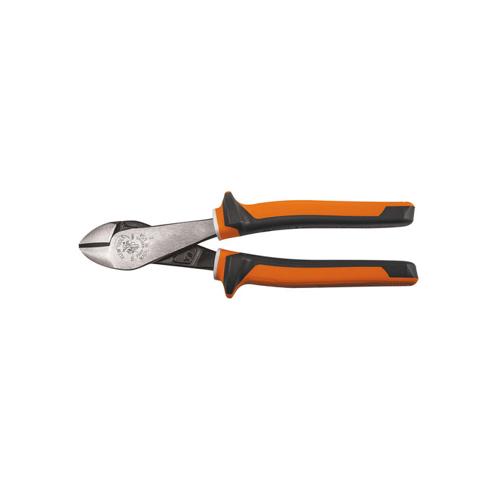 KLEIN TOOLS 8" Heavy-Duty Insulated Angled Nose Diagonal Cutting Pliers