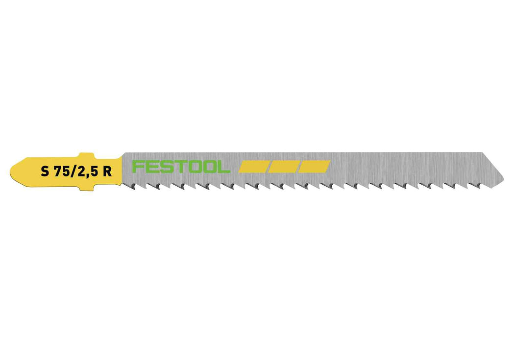 FESTOOL Jig Saw Blade WOOD FINE CUT S 75/2,5 R/5 (5 PACK)