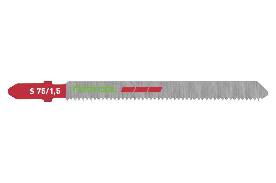 FESTOOL Jig Saw Blade PLASTICS PROFILE S 75/1,5/5 (5 PACK)