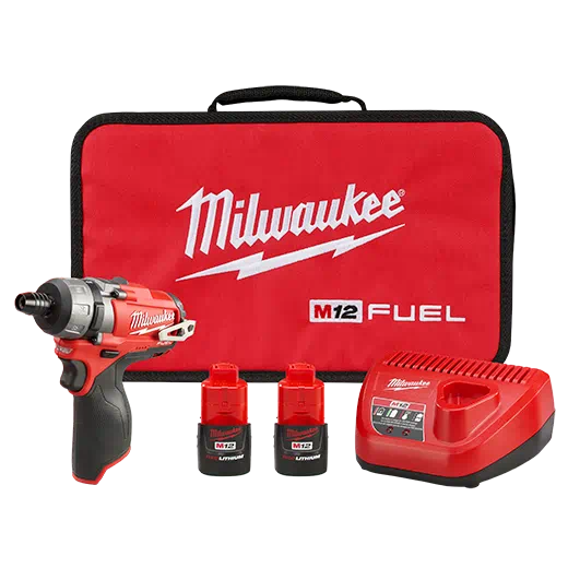 MILWAUKEE M12 FUEL™ 1/4" Hex 2-Speed Screwdriver Kit