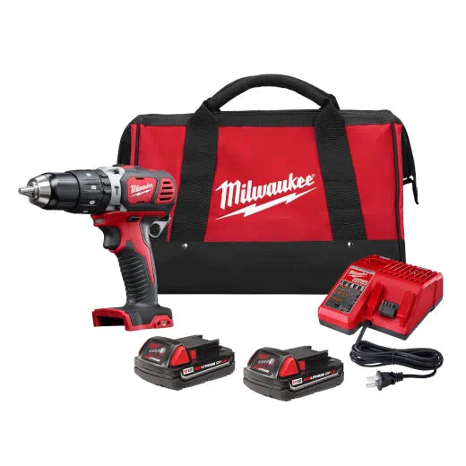 Kit de taladro percutor/destornillador compacto MILWAUKEE M18™ de 1/2"