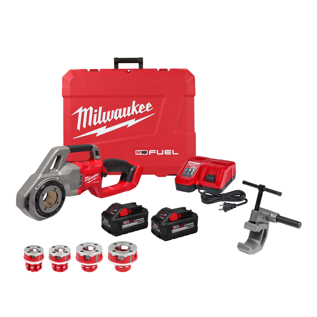 MILWAUKEE M18 FUEL™ Compact Pipe Threader w/ ONE-KEY™ Kit w/ 1/2" - 1-1/4" Compact NPT Forged Aluminum Die Heads